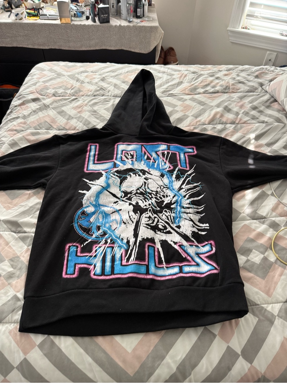 Lost Hills Black Hoodie Circular Dragon Logo - XL